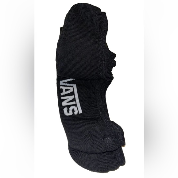 Vans Off The Wall No Show Socks 3 Pair Men 9.5-13 Black w White Logo Skate Ride - Picture 7 of 11